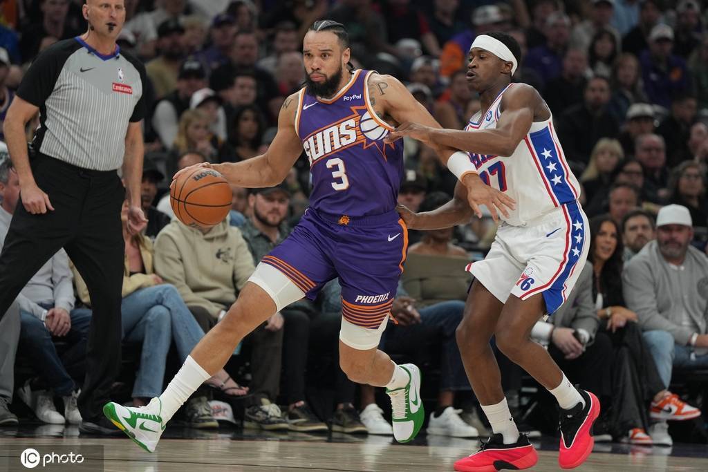 恩比德33+9马克西29+9+6 狄龙空砍28分76人客胜太阳